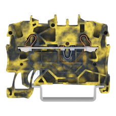 2-conductor through terminal block, 1.5 mm&sup2;, suitable for Ex e II applications, dark gray/yellow