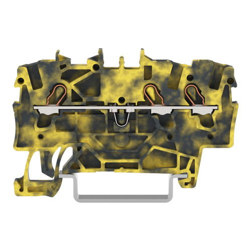 3-conductor through terminal block, 1.5 mm&sup2;, suitable for Ex e II applications, dark gray/yellow