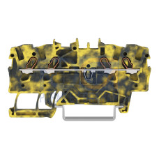 4-conductor through terminal block, 1.5 mm&sup2;, suitable for Ex e II applications, dark gray/yellow