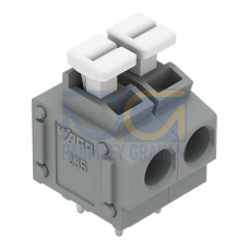 PCB terminal block, push-button, 1.5 mm&sup2;, gray