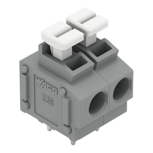 PCB terminal block, push-button, 1.5 mm&sup2;, gray