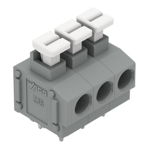 PCB terminal block, push-button, 1.5 mm&sup2;, gray