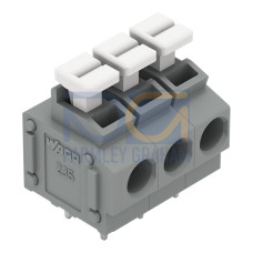 PCB terminal block, push-button, 1.5 mm&sup2;, gray
