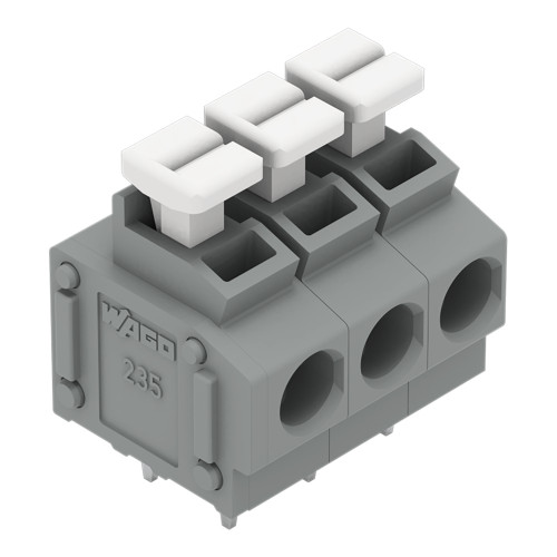 PCB terminal block, push-button, 1.5 mm&sup2;, gray