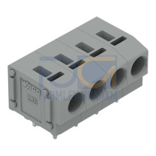 PCB terminal block, 2.5 mm&sup2;, Pin spacing 5/5.08 mm, gray