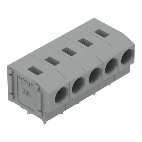 PCB terminal block, 2.5 mm, Pin spacing 5/5.08 mm, 5-pole, PUSH WIRE, 2, 50 mm, gray