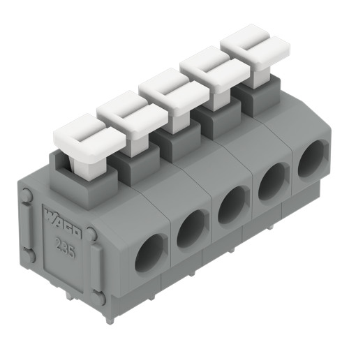 PCB terminal block, push-button, 1.5 mm&sup2;, gray