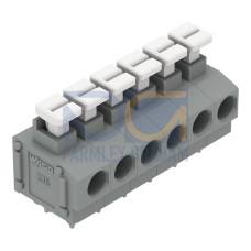 PCB terminal block, push-button, 1.5 mm&sup2;, gray