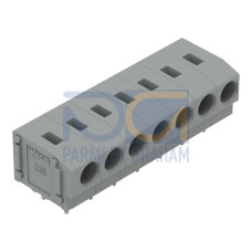 PCB terminal block, 2.5 mm&sup2;, Pin spacing 5/5.08 mm, gray