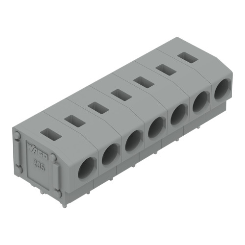 PCB terminal block, 2.5 mm&sup2;, Pin spacing 5/5.08 mm, gray