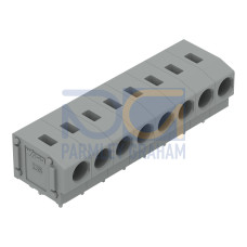 PCB terminal block, 2.5 mm&sup2;, Pin spacing 5/5.08 mm, gray