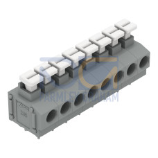 PCB terminal block, push-button, 1.5 mm&sup2;, gray