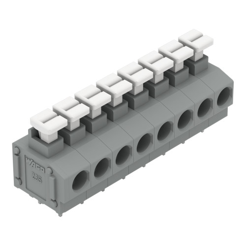 PCB terminal block, push-button, 1.5 mm&sup2;, gray