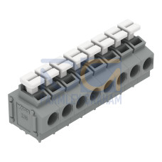 PCB terminal block, push-button, 1.5 mm&sup2;, gray