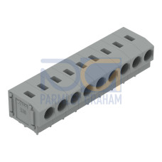 PCB terminal block, 2.5 mm&sup2;, Pin spacing 5/5.08 mm, gray