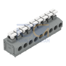 PCB terminal block, push-button, 1.5 mm&sup2;, gray