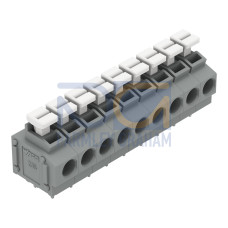 PCB terminal block, push-button, 1.5 mm&sup2;, gray