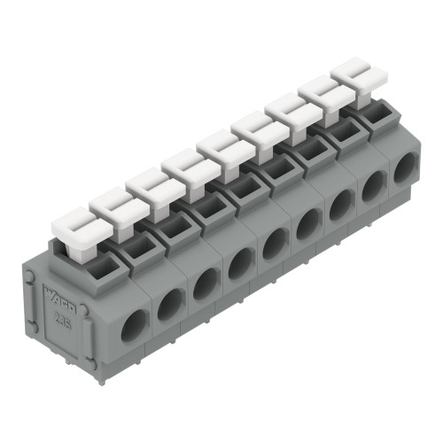 PCB terminal block, push-button, 1.5 mm&sup2;, gray