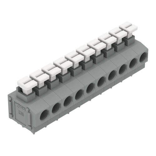 PCB terminal block, push-button, 1.5 mm&sup2;, gray