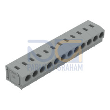 PCB terminal block, 2.5 mm&sup2;, Pin spacing 5/5.08 mm, gray