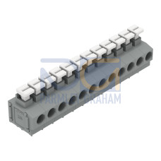 PCB terminal block, push-button, 1.5 mm&sup2;, gray