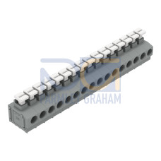 PCB terminal block, push-button, 1.5 mm&sup2;, gray