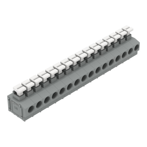 PCB terminal block, push-button, 1.5 mm&sup2;, gray