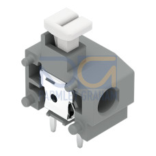 Stackable PCB terminal block, push-button, 1.5 mm&sup2;, light gray