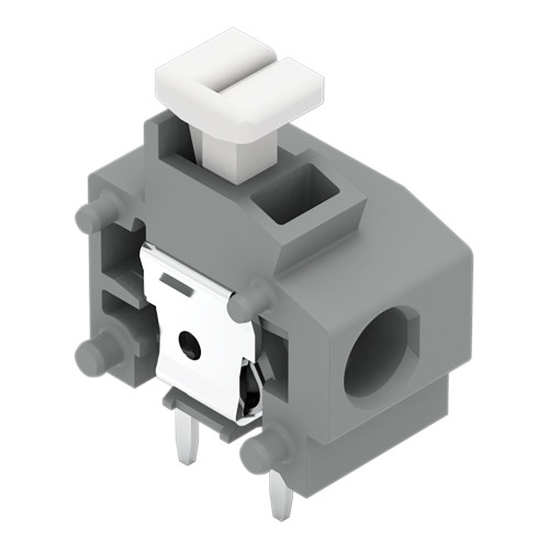 Stackable PCB terminal block, push-button, 1.5 mm&sup2;, gray