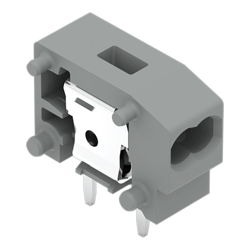 Stackable 2-conductor PCB terminal block, 0.75 mm&sup2;, Pin spacing 5/5.08 mm, dark gray