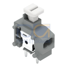 Stackable 2-conductor PCB terminal block, push-button, 0.75 mm&sup2;, light gray