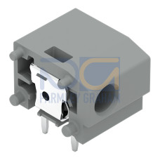 Stackable PCB terminal block, 2.5 mm&sup2;, Pin spacing 10/10.16 mm, dark gray