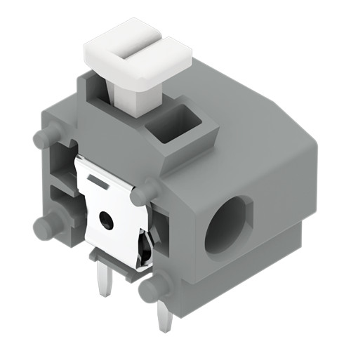 Stackable PCB terminal block, push-button, 1.5 mm&sup2;, gray