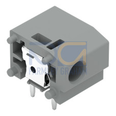 Stackable PCB terminal block, 2.5 mm&sup2;, Pin spacing 10/10.16 mm, gray