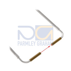 IAT26S Glass Fiber Optic, Individual 90 Degree Angle with Threaded Ferrule, 6 ft Length Stainless Steel Sheathing
