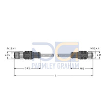 Fieldbus cable for fieldbus systems, according to IEC61158-2, 4-pole