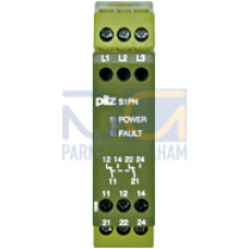 Phase sequence monitoring relay, to detect the phase sequence, thephase failure, the asymmetry of a three-phase supply, measuring voltage=supply voltage, 2 C/O contacts, width 22.5 mm, UB = 220 - 240V