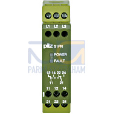 Phase sequence monitoring relay to detect the phase sequence, thephase failure, the asymmetry of a three-phase supply, measuring voltage=supply voltage, 2 C/O contacts, width 22.5 mm, UB = 400 -500 V 