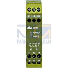 Phase sequence monitoring relay, to detect the phase sequence, thephase failure, the asymmetry of a three-phase supply, measuring voltage=supply voltage, 2 C/O contacts, width 22.5 mm, UB = 550 - 690V