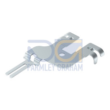 Shield connecting plate, 5-pole, for plugs, silver-colored