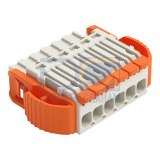 1-conductor female connector, lever, Push-in CAGE CLAMP&reg;, light gray