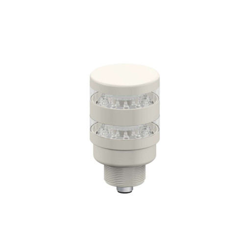 Beacon Tower Light, Gray Housing: 2-Color Indicator, Voltage: 12-30 V dc or 24 V ac, Environmental Rating: IP67, Input: Bimodal, Colors: Yellow flash Red flash, M12 Integral QD