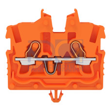 2-conductor miniature through terminal block, with operating slots, 1 mm&sup2;, orange