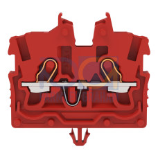 2-conductor miniature through terminal block, with operating slots, 1 mm&sup2;, red