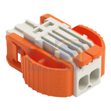 1-conductor female connector, lever, Push-in CAGE CLAMP&reg;, light gray