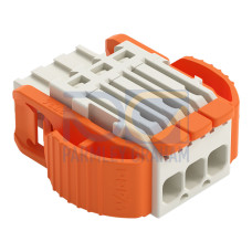 1-conductor female connector, lever, Push-in CAGE CLAMP&reg;, light gray