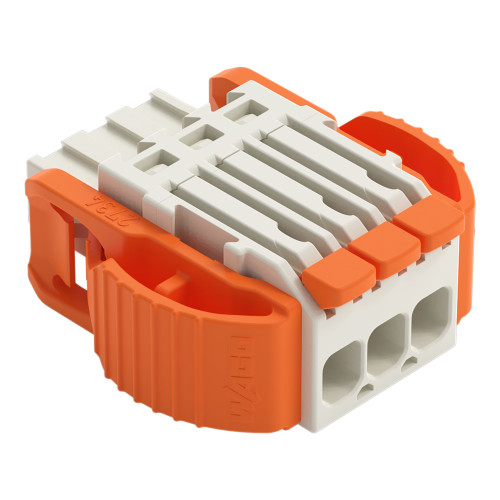 1-conductor female connector, lever, Push-in CAGE CLAMP&reg;, light gray