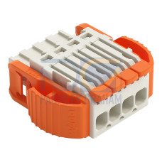 1-conductor female connector, lever, Push-in CAGE CLAMP&reg;, light gray