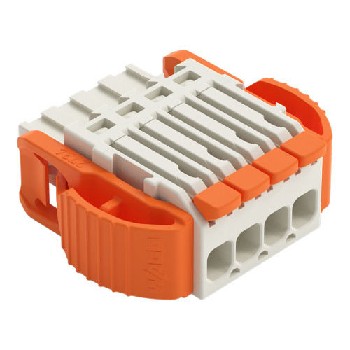 1-conductor female connector, lever, Push-in CAGE CLAMP&reg;, light gray