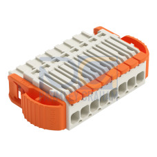 1-conductor female connector, lever, Push-in CAGE CLAMP&reg;, light gray